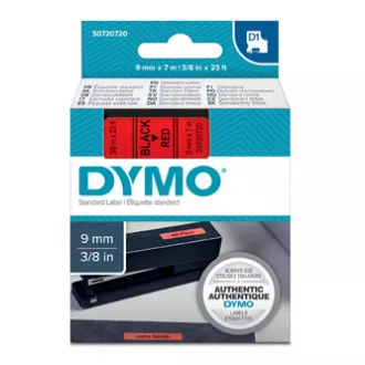 Dymo original Etikettendrucker Farbband, Dymo, 40917, S0720720, schwarzer Druck/rotes Trägermaterial, 7m, 9mm, D1 Dymo original Etikettendrucker Farbband, Dymo, 40917, S0720720, schwarzer Druck/rotes Trägermaterial, 7m, 9mm, D1
