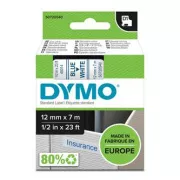 Dymo Original Farbband für Etikettendrucker, Dymo, 45014, S0720540, blauer Druck/weißes Trägermaterial, 7m, 12mm, D1