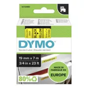 Dymo Original-Farbband für Etikettendrucker, Dymo, 45808, S0720880, schwarzer Druck/gelbes Trägermaterial, 7m, 19mm, D1