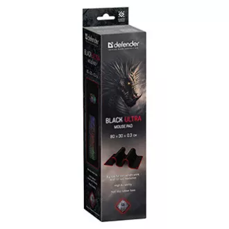 Mauspad, Black Ultra, Gaming, schwarz, 80x30 cm, Defender