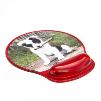 Logo Mauspad Gel, rot, SELL OUT