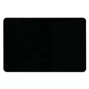 Mauspad, ultradünn, schwarz, 23x15 cm, 0,4 mm, Logo