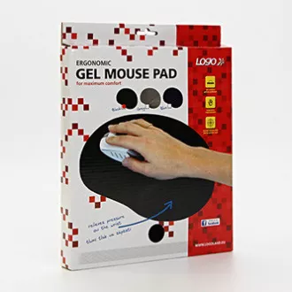 Mauspad, ergonomisch, Gel, schwarz, Logo, SELL