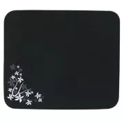 Mauspad, Flower Edition, weiche Oberfläche, schwarz, 25x21,50 cm