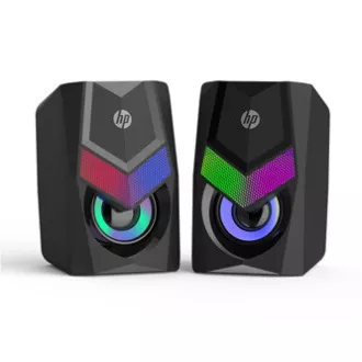 HP Lautsprecher DHE-6000, 2.0, 6W, schwarz, Lautstärkeregler, Desktop, 3,5mm Klinke (USB), hintergrundbeleuchtet, 160Hz-20KHz HP Lautsprecher DHE-6000, 2.0, 6W, schwarz, Lautstärkeregler, Desktop, 3,5mm Klinke (USB), hintergrundbeleuchtet, 160Hz-20KHz