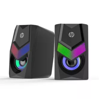 HP Lautsprecher DHE-6000, 2.0, 6W, schwarz, Lautstärkeregler, Desktop, 3,5mm Klinke (USB), hintergrundbeleuchtet, 160Hz-20KHz HP Lautsprecher DHE-6000, 2.0, 6W, schwarz, Lautstärkeregler, Desktop, 3,5mm Klinke (USB), hintergrundbeleuchtet, 160Hz-20KHz