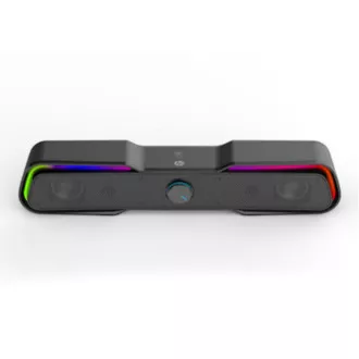 HP Soundbar DHE-6002, 2.0, 6W, schwarz, hintergrundbeleuchtet
