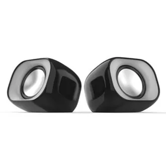 HP Lautsprecher DHS-2111, 2.0, 6W, schwarz, Lautstärkeregler, Kunststoff