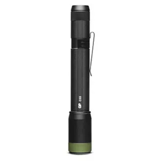 LED-Taschenlampe, 2xAA, Metall, schwarz, 150lm, C33
