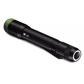 LED-Taschenlampe, 2xAA, Metall, schwarz, 150lm, C33