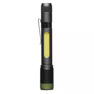 LED-Taschenlampe, 2xAA, Metall, schwarz, 150lm, C33
