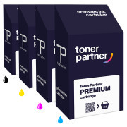 MultiPack Tintenpatrone TonerPartner PREMIUM für HP 10,11 (C4844A, C4836A, C4837A, C4838A), black + color (schwarz + farbe)