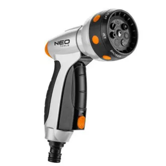 NEO TOOLS Spritzpistole 7 Funktionen, CLICK ON/OFF, orange/schwarz, 15-706
