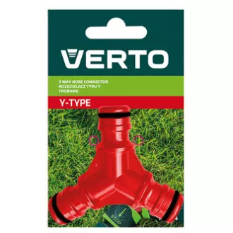 Verto Y-Verteiler, Material Kunststoff, 1/2" und 3/4", rot, 15G744 Verto Y-Verteiler, Material Kunststoff, 1/2" und 3/4", rot, 15G744