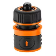 NEO TOOLS Schnellkupplung mit STOP-Funktion, Material: Kunststoff, 1/2", orange-schwarz, 15-721