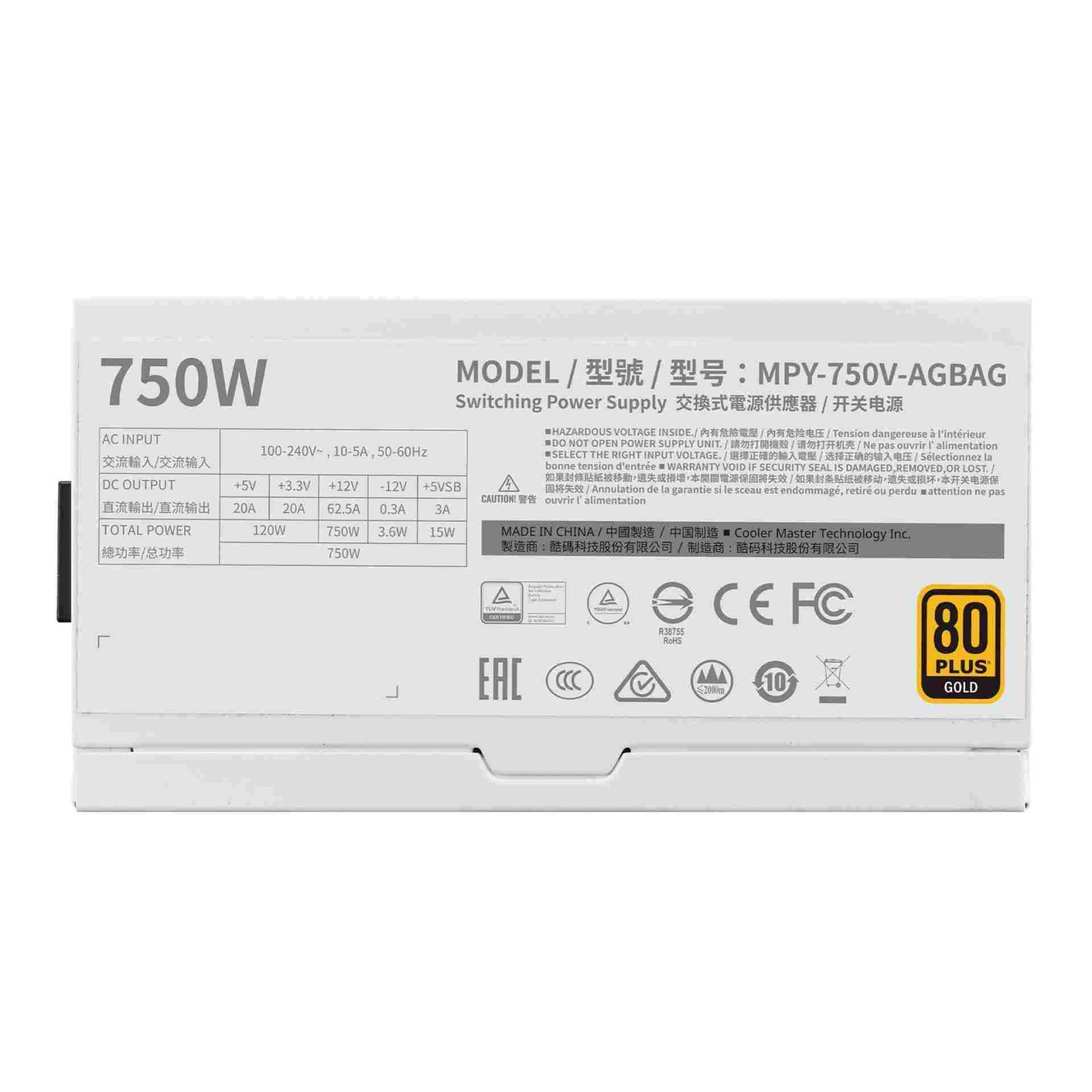 Cooler Master Netzteil V750 Gold-V2 White Edition, 750W, 80 Gold 