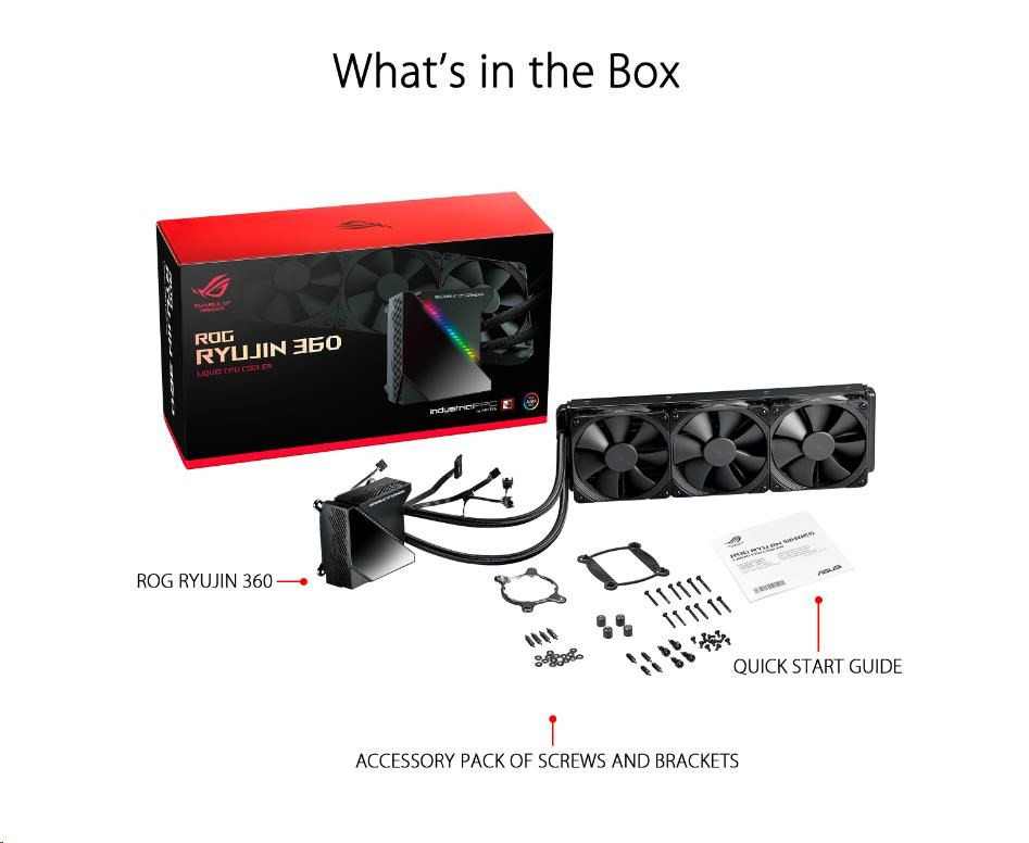 ASUS CPU-Wasserkühler AIO ROG RYUJIN 360, 3x120mm | Toner.shop
