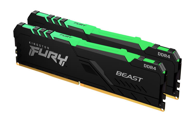 KINGSTON 32GB 3200MHz DDR4 CL16 DIMM (Kit mit 2) 1Gx8 FURY Beast 