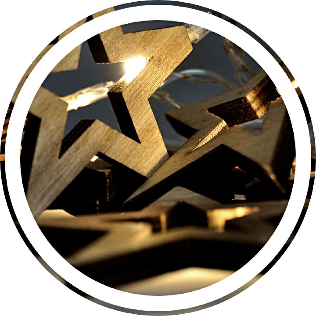 Solight LED Kette Weihnachtsstern Holz, 10LED Kette, 1m, 2xAA, IP20 |  Toner.shop