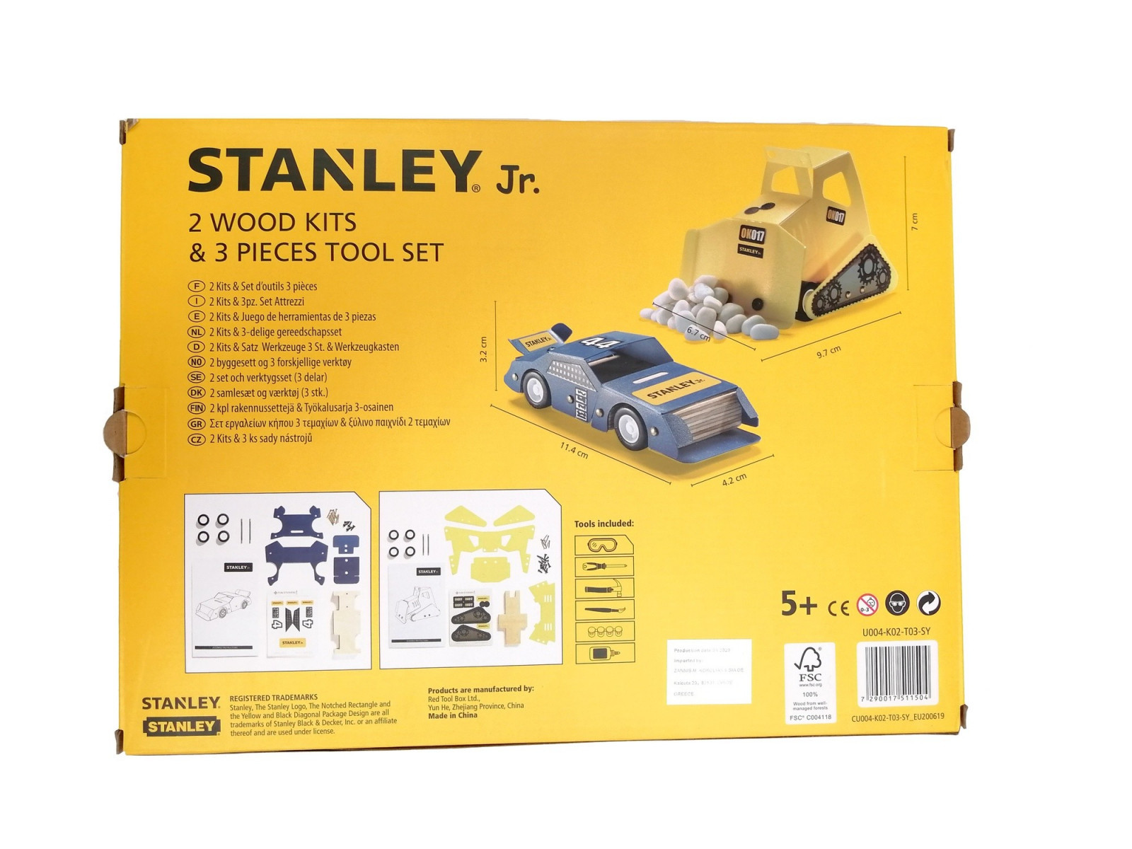 Stanley Jr. OK028-SY Set de construcție, trăsură de curse, lemn
